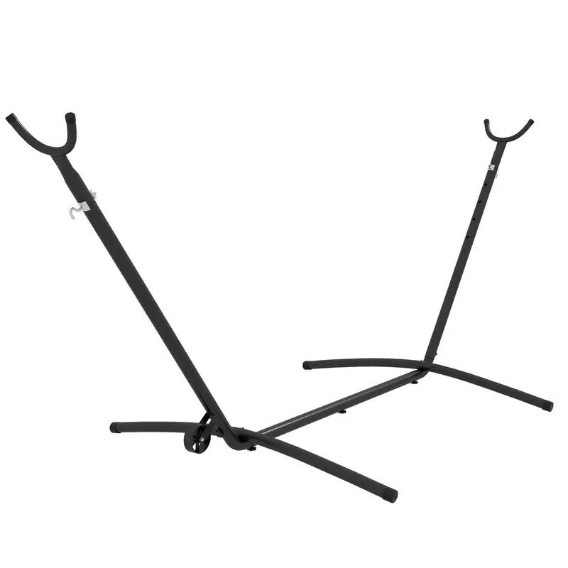 9.5Ft Adjustable Hammock Stand Only, Portable Metal Frame Hammock With Wheels, Black 1
