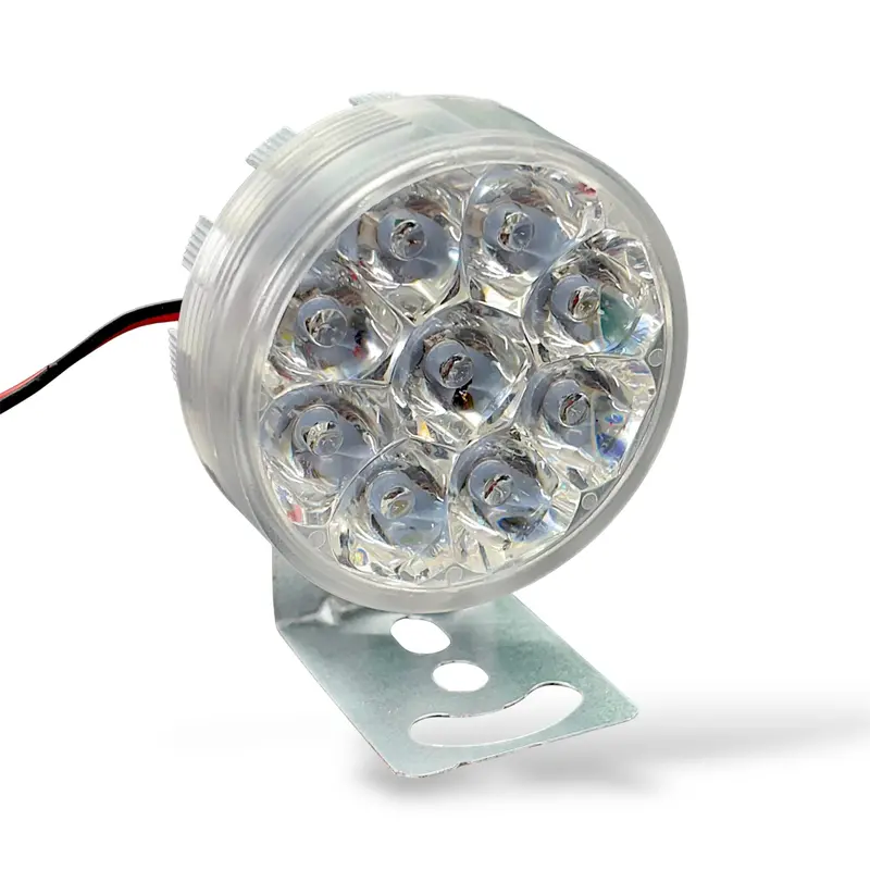 9 Led Bike Headlight 12V 10W – Super Bright Waterproof Fog Light For Bikes, Scooters & Motorcycles | Universal White Led Bike Light With Metal Clamp 1