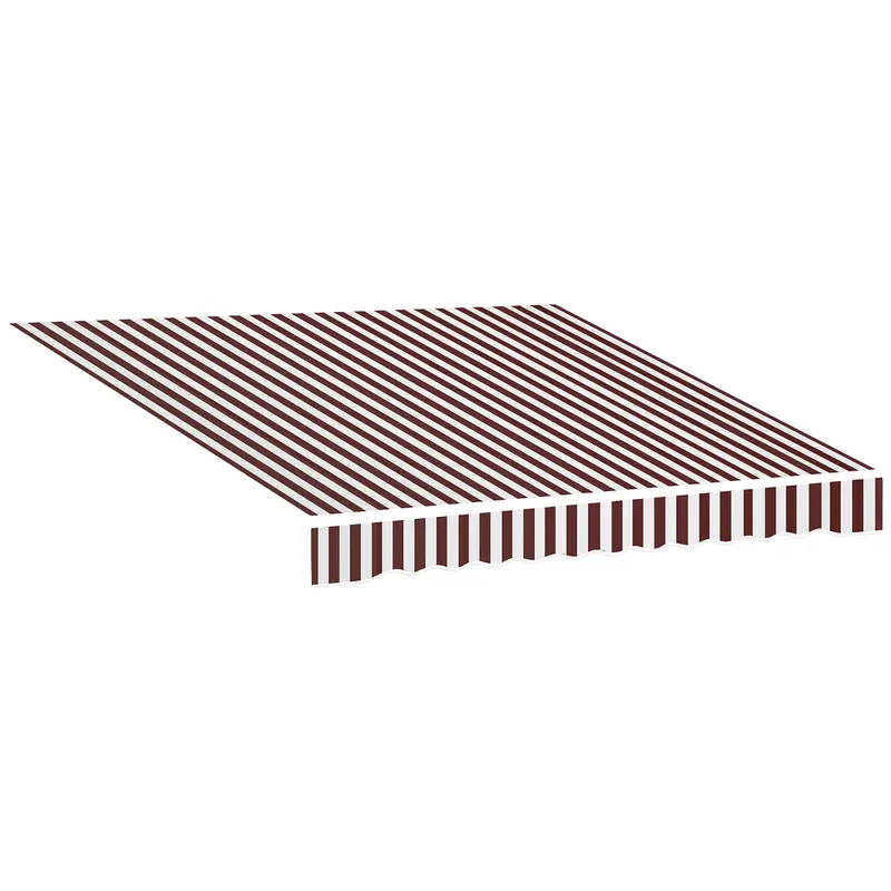 9' X 8' Retractable Awning Fabric Replacement, 280Gsm Uv Resistant Fabric, Red And White 2