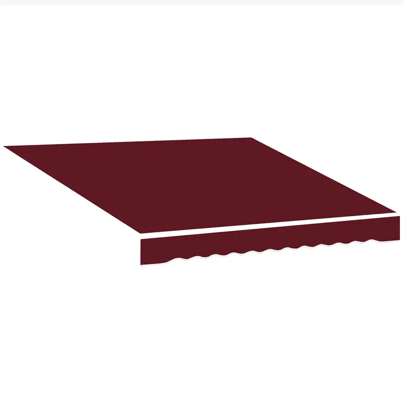 9' X 8' Retractable Awning Fabric Replacement, 280Gsm Uv Resistant Fabric, Wine Red 2