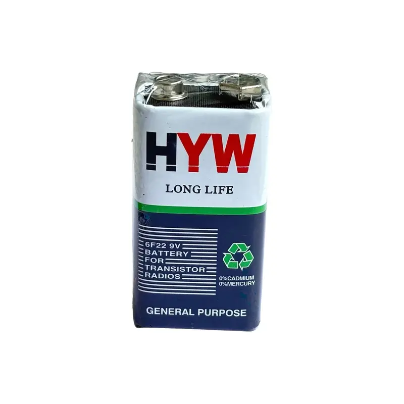 9V Battery Heavy Duty | 6F22 Long-Lasting 9 Volt Dry Cell Battery For Smoke Alarms, Multimeters & Diy Projects 1