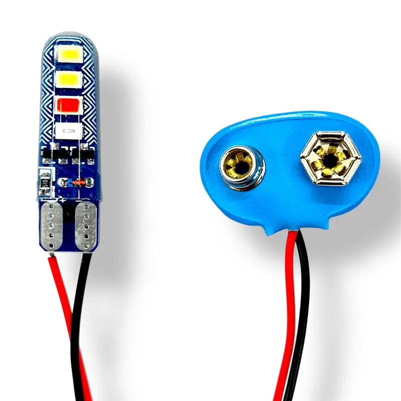 9V Rgb Flasher Light Police Style | Multi-Color Strobe Led For Bike, Bicycle & Car Safety Light 1