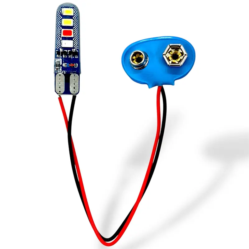 9V Rgb Flasher Light Police Style | Multi-Color Strobe Led For Bike, Bicycle & Car Safety Light 2