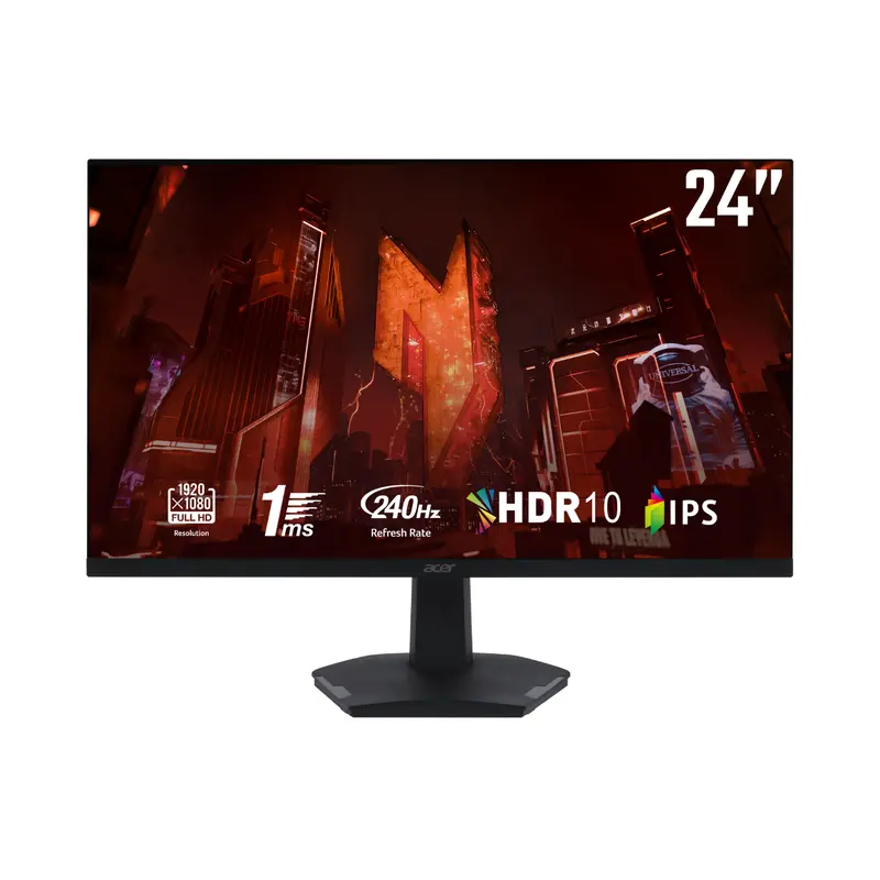 Acer Nitro Vg240 24" Fhd Ips 240Hz 1Ms Freesync Hdr Gaming Monitor 1