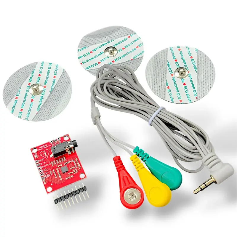 Ad8232 Ecg Sensor Module For Accurate Heart Rate And Ecg Signal Monitoring. Ideal For Arduino, Esp32, Raspberry Pi, Wearable Tech, Biomedical, And Iot Health Projects 1