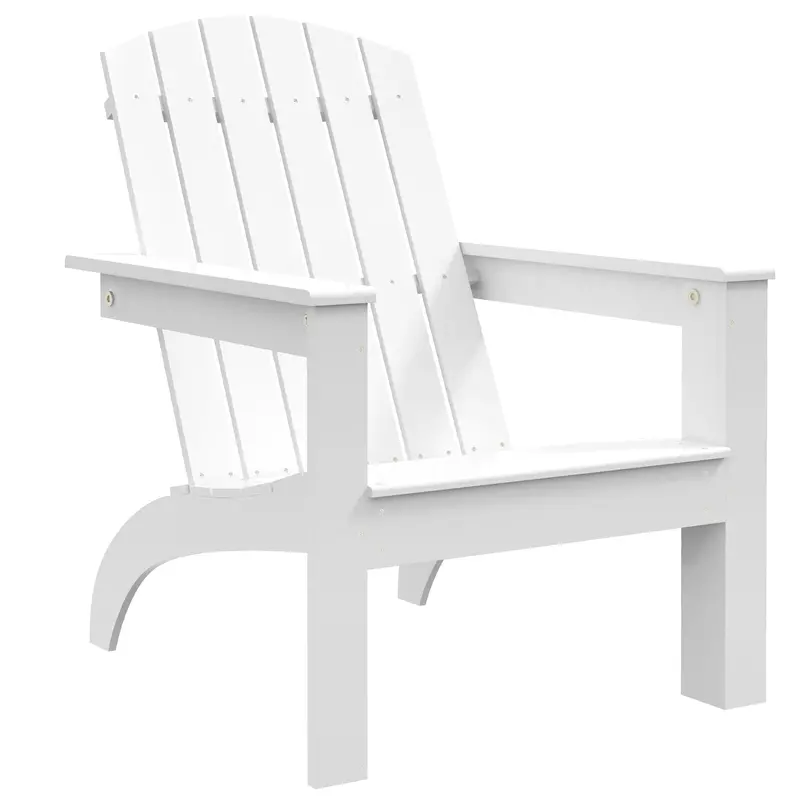 Adirondack Patio Muskoka Chair, Pre-Assembled Backrest Chaise With High-Back, White 1