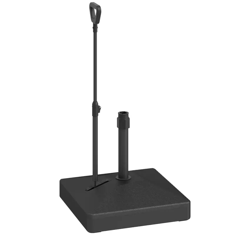 Adjustable Wheeled Umbrella Base, Filled Up To 121Lbs Sand/99Lbs Water, Black 1