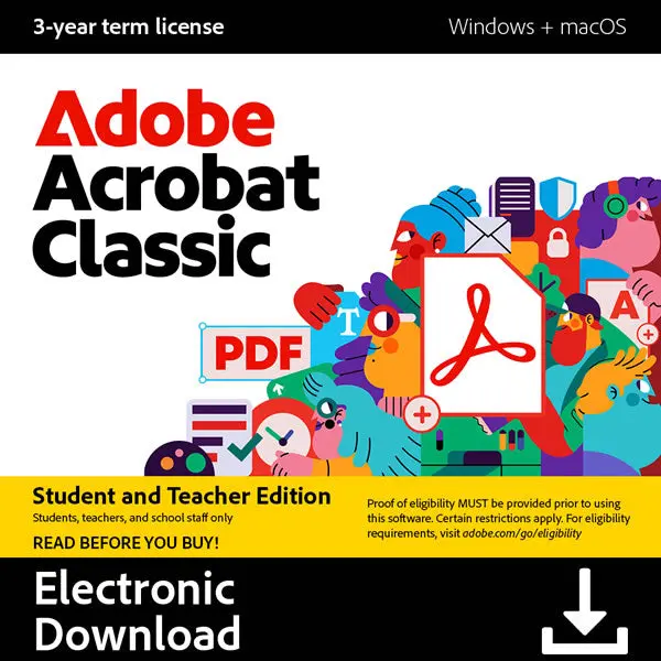 Adobe Acrobat Classic 3Y Student Edition Esd Za 1