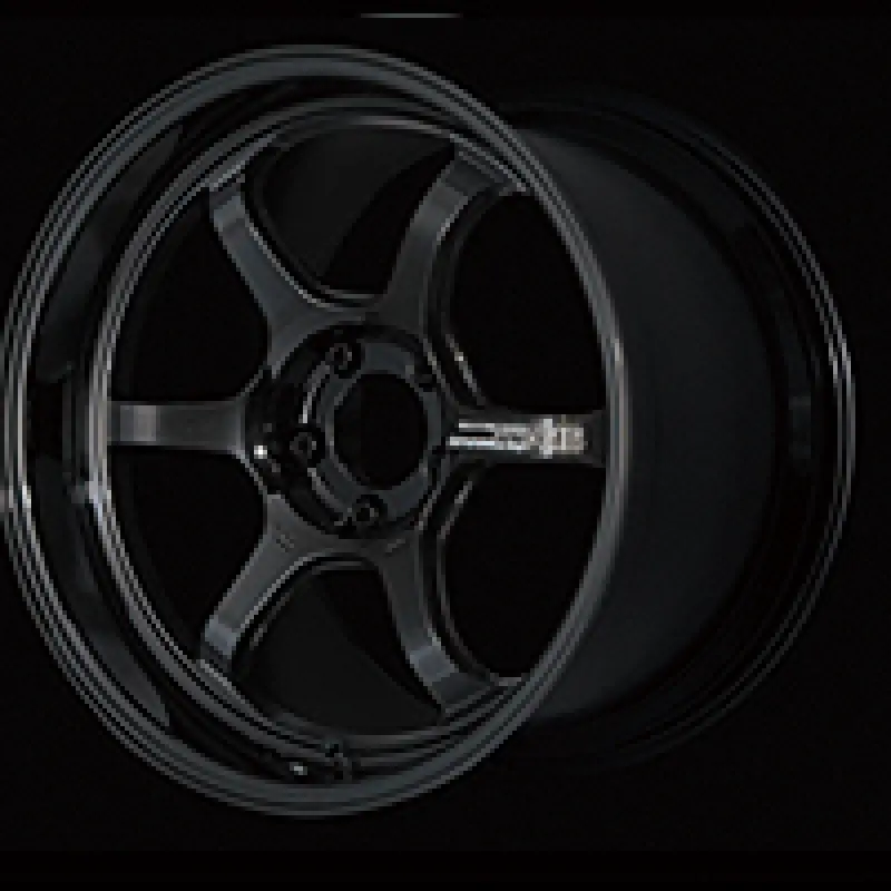 Advan R6 18X9.5 +29 5-114.3 Racing Titanium Black Wheel 1