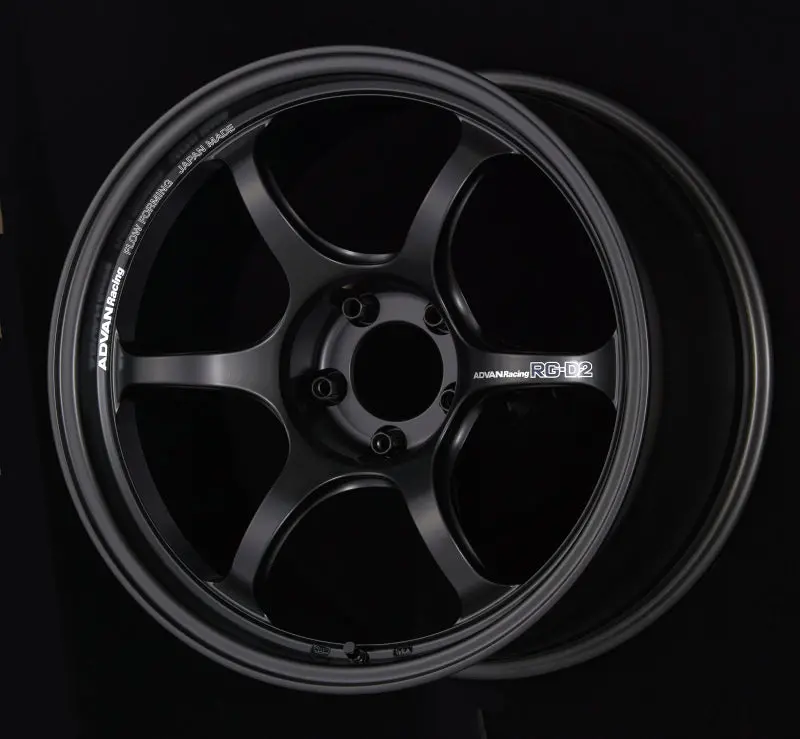 Advan Rg-D2 18X10.0 +22 5-114.3 Semi Gloss Black Wheel 1
