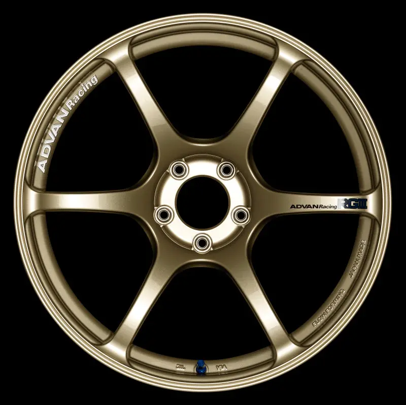 Advan Rgiii 17X7.0 +42 4-100 Racing Gold Metallic Wheel 1