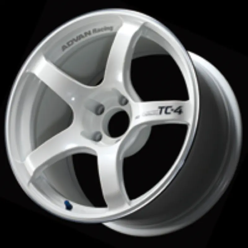 Advan Tc4 17X8.0 +35 4-100 Racing White Metallic & Ring Wheel 1