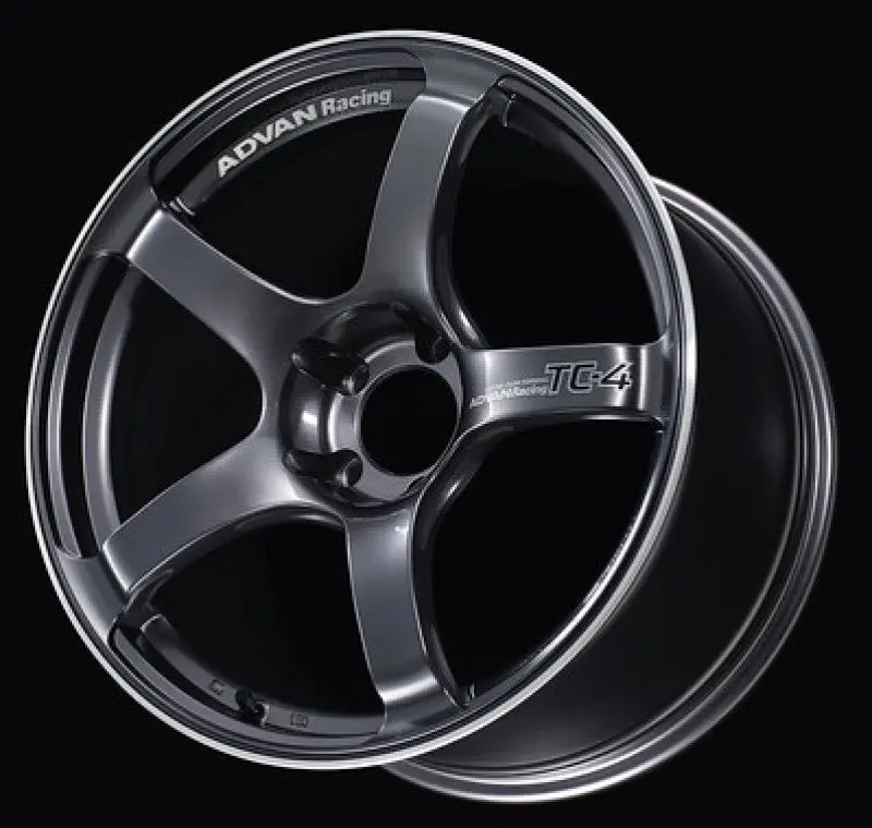 Advan Tc4 17X8.0 +38 5-114.3 Racing Gunmetallic & Ring Wheel 1