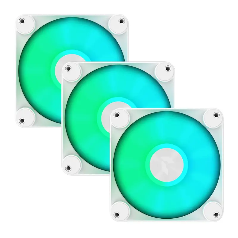 Aerocool Apnx Fp1 120Mm Pwm Argb Fan 3 Pack With Hub - White 1