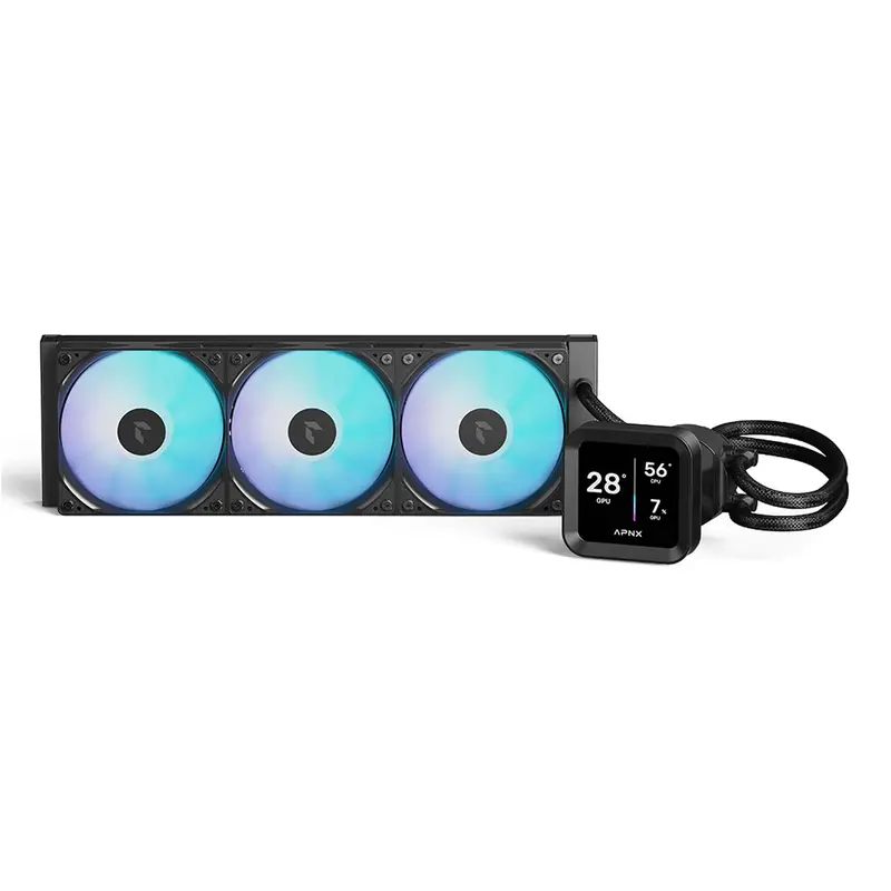 Aerocool Apnx Lc1-D 360Mm Liquid Cooler With 4" Lcd Screen - Black 1