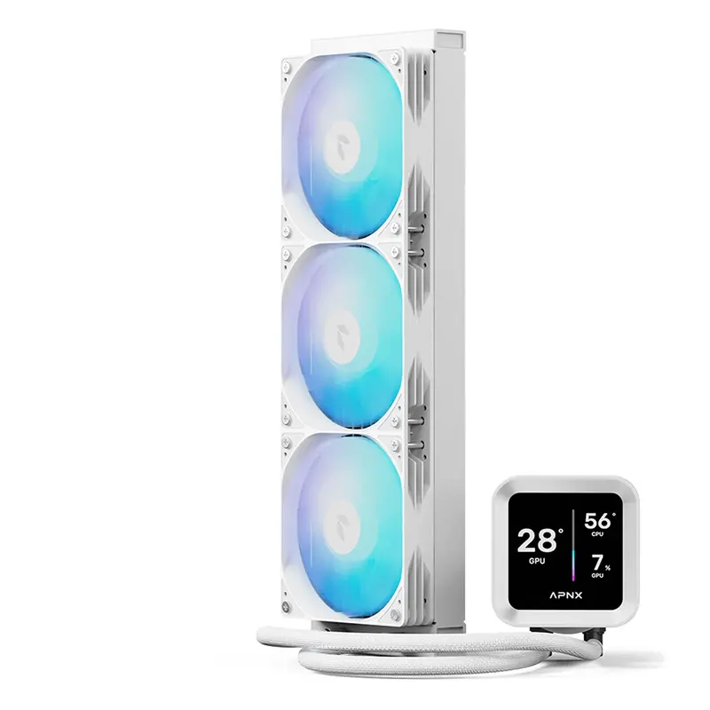 Aerocool Apnx Lc1-D 360Mm Liquid Cooler With 4" Lcd Screen - White 2