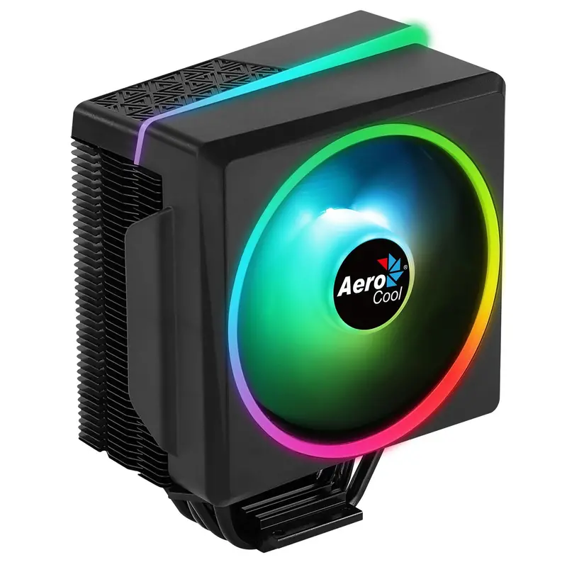 Aerocool Cyclon 4F Argb Aluminum Air Cooler - Lga 1700/1200/115X Am4/Am5 - Black 1