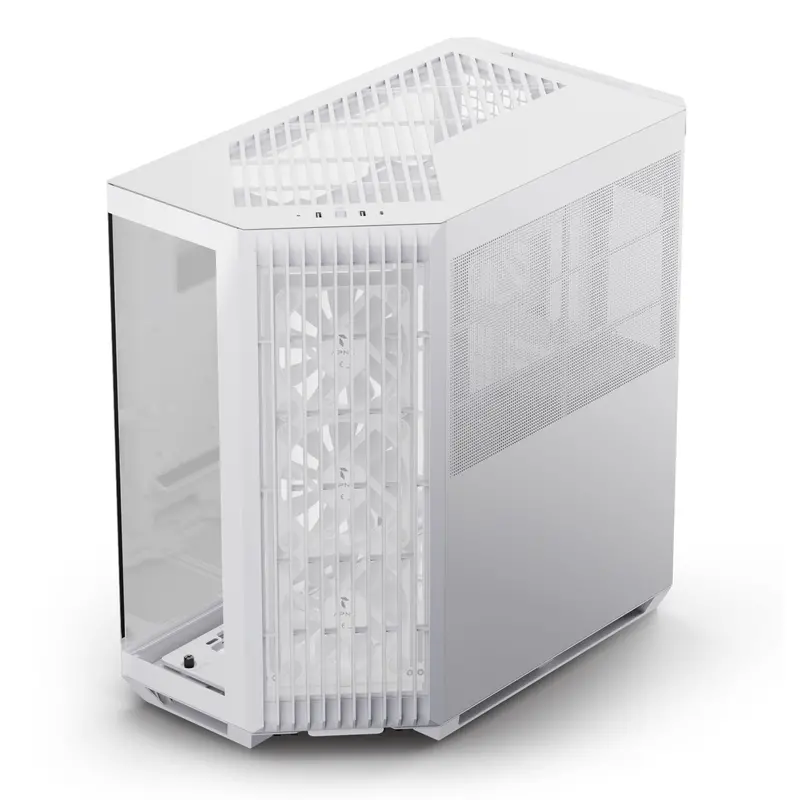 Aerocool V1 Mid-Tower Case With Tempered Glass Side Panel - White 1