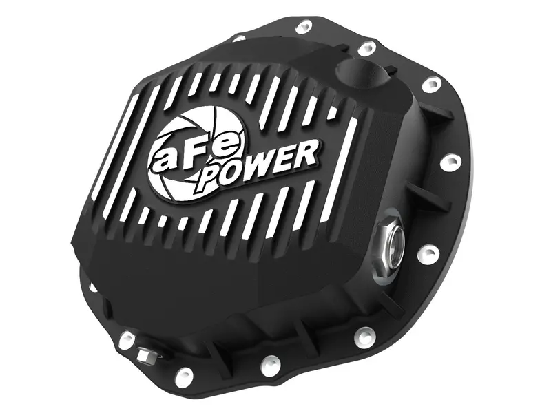 Afe 2020 Chevrolet Silverado 2500 Hd  Rear Differential Cover Black ; Pro Series W/ Machined Fins 1