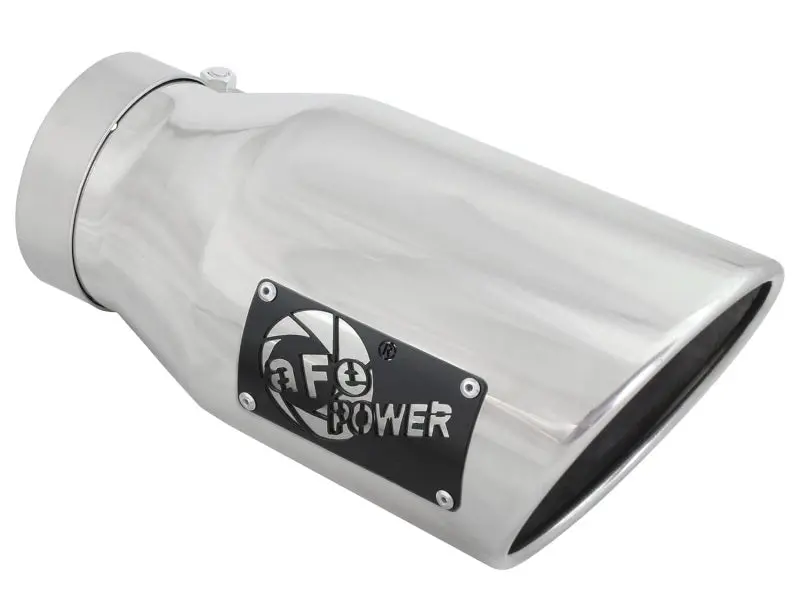 Afe Mach Force-Xp 304 Ss Right Side Single Wall Polished Exhaust Tip 4In Inlet X 6In Outlet X 12In L 1
