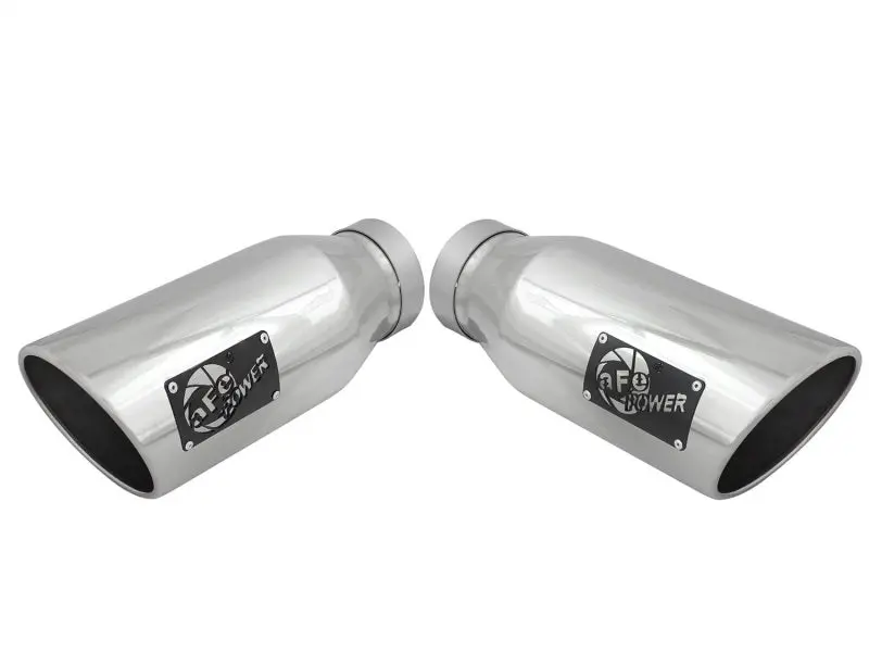 Afe Mach Force-Xp 304 Ss Single Wall Polished Exhaust Tip Pair 4In Inlet X 6In Outlet X 15In L 1