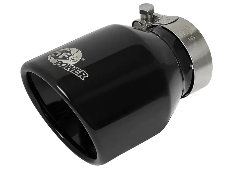 Afe Mach Force-Xp 409 Ss Clamp-On Exhaust Tip 2.5In. Inlet / 4In. Outlet / 6In. L - Black 1