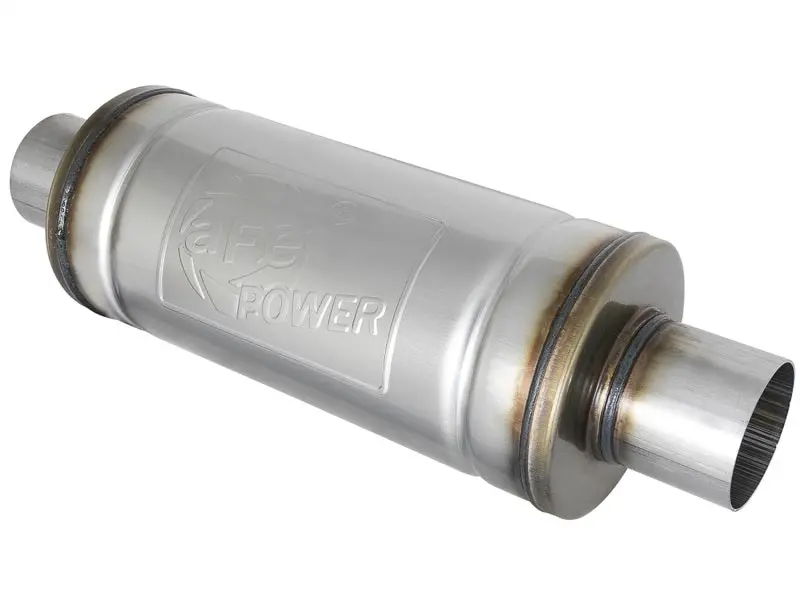 Afe Mach Force-Xp 409 Ss Muffler 2-1/2In Center/Center 14In L X 6In Dia - Round Body 1