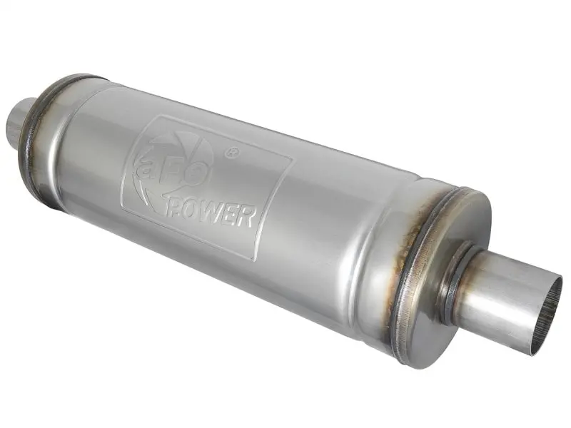 Afe Mach Force-Xp 409 Ss Muffler 2.5In Center/Center 18In L X 6In Dia - Round Body 1