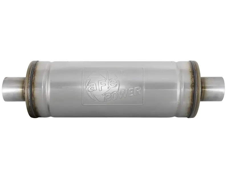Afe Mach Force-Xp 409 Ss Muffler 2.5In Center/Center 18In L X 6In Dia - Round Body 2