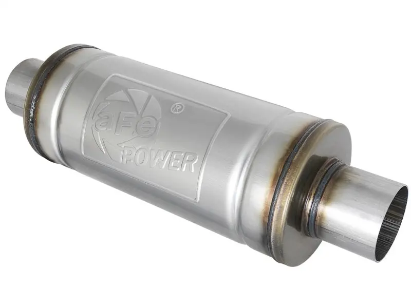Afe Mach Force-Xp 409 Ss Muffler 3In Center/Center 14In L X 6In Dia - Round Body 1