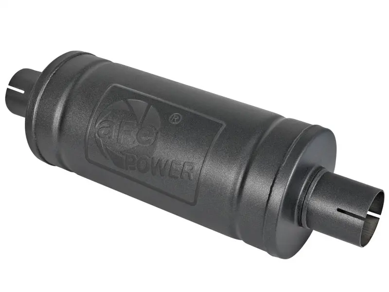 Afe Mach Force-Xp 409 Ss Muffler W/ Black Finish 2-1/2In Inlet & Oulet 14In X 16In Diameter 1
