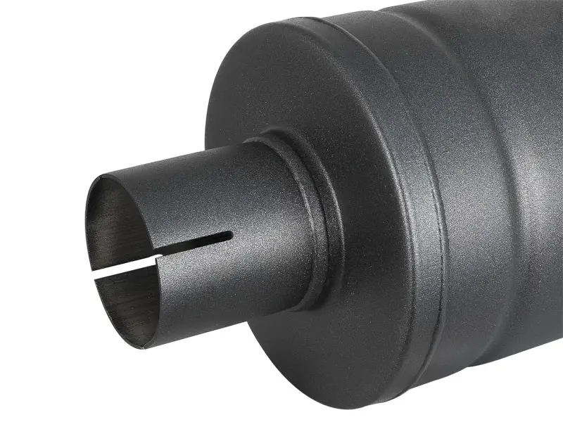 Afe Mach Force-Xp 409 Ss Muffler W/ Black Finish 2-1/2In Inlet & Oulet 14In X 16In Diameter 2