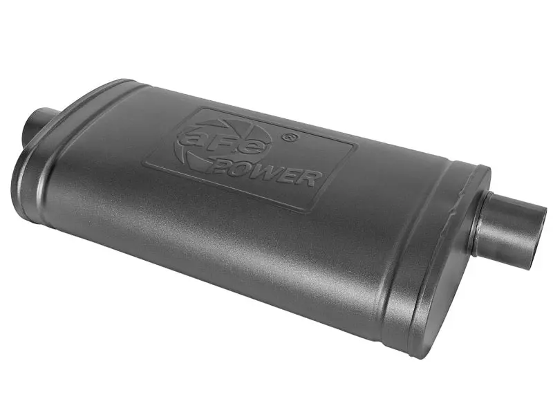 Afe Mach Force-Xp 409 Ss Muffler W/ Black Finish 3In Center/Offset 22In L X 11In X 5In - Oval Body 1