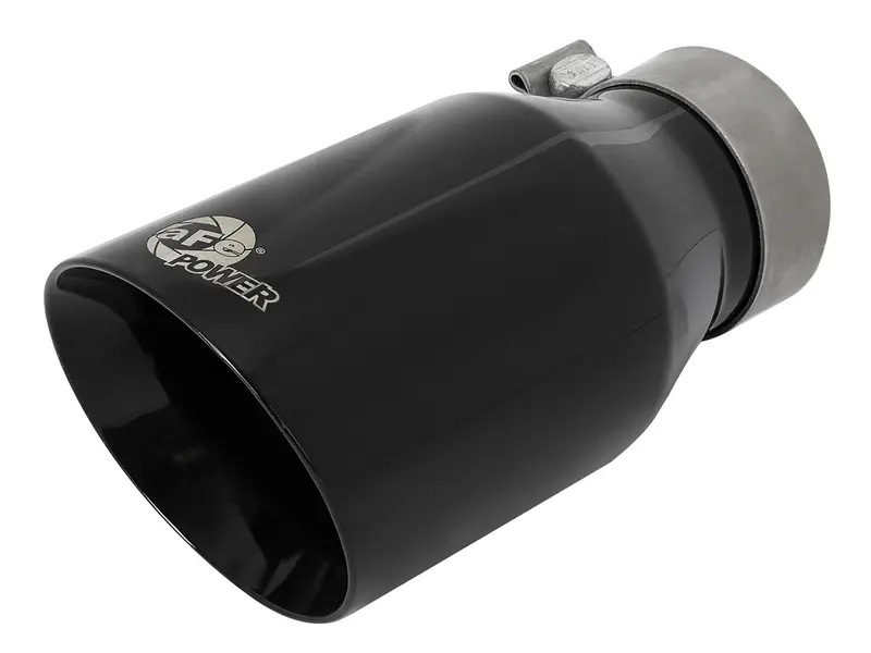 Afe Mach Force-Xp Univ 304 Ss Double-Wall Clamp-On Exhaust Tip - Black - 3In Inlet - 4.5In Outlet 1