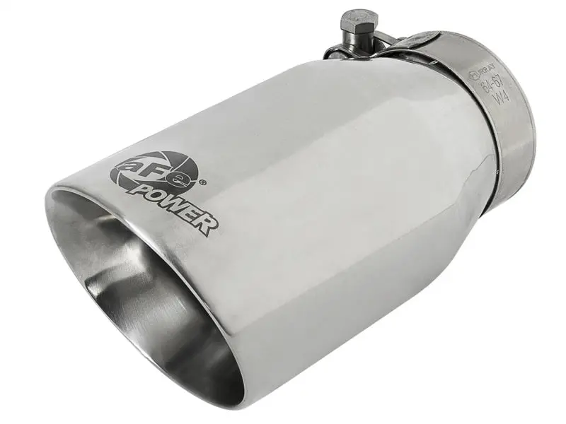 Afe Mach Force-Xp Universal 304 Ss Single-Wall Clamp-On Exhaust Tip - Polished 1