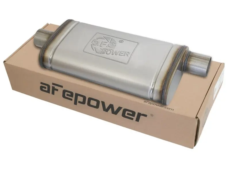Afe Machforce Xp Ss Muffler 2.5In Center Inlet / 2.5In Offset Outlet 18In L X 9In W X4in H Body 1