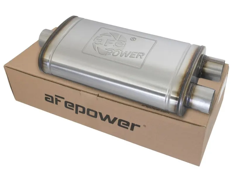 Afe Machforce Xp Ss Muffler 3In Center Inlet / 3In Offset Outlet 22In L X 11In W X 6In H Body 1
