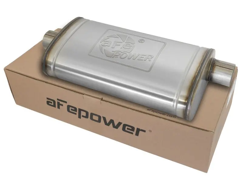Afe Machforce Xp Ss Muffler 3In Center Inlet / 3In Offset Outlet 22In L X 11N W X 6In H Body 1