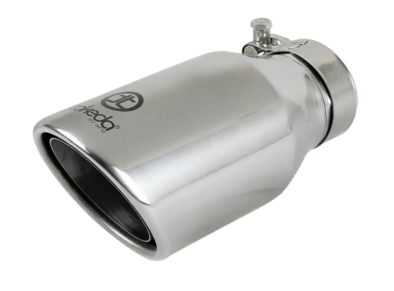 Afe Takeda 304 Stainless Steel Clamp-On Exhaust Tip 2.5In. Inlet / 4In. Outlet / 8In. L - Polished 1