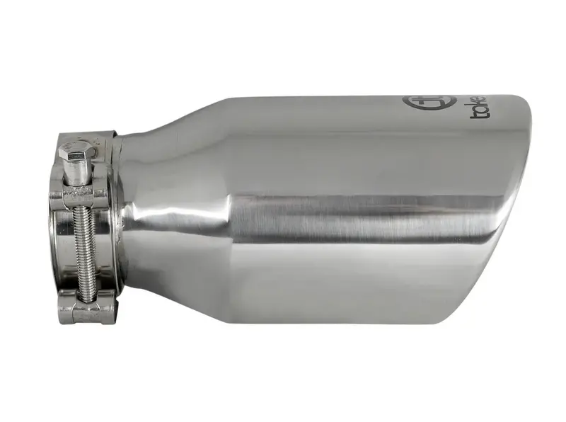 Afe Takeda 304 Stainless Steel Clamp-On Exhaust Tip 2.5In. Inlet / 4In. Outlet / 8In. L - Polished 2