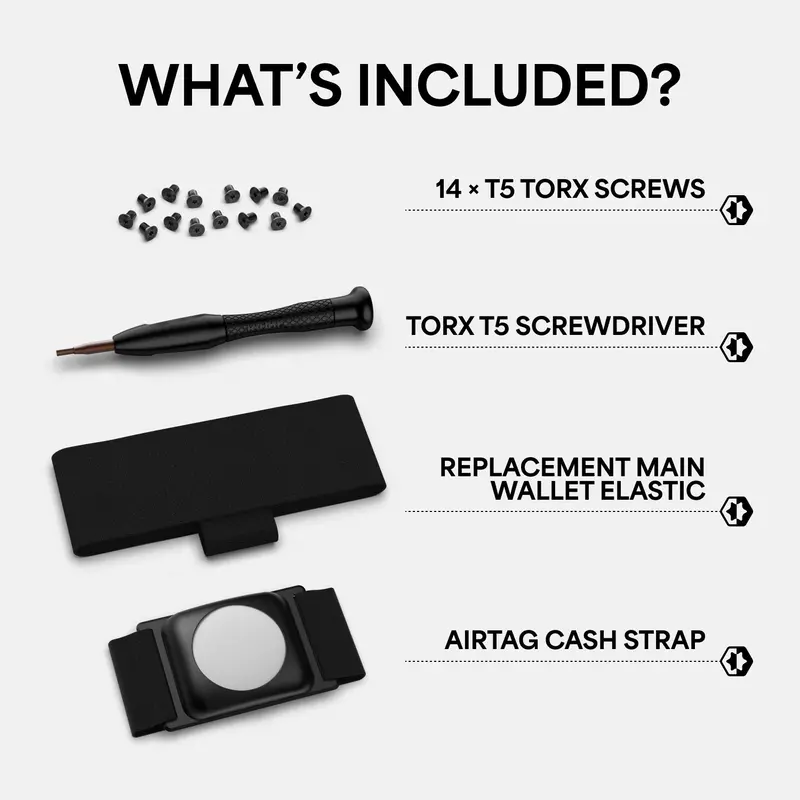 Airtag Cash Strap - Black 2
