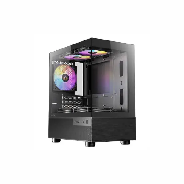 Antec Cx200m Elite Micro-Atx | Itx Rgb Mini-Tower Gaming Chassis - Black 1