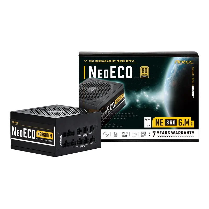 Antec Neoeco Gold Modular 850W Power Supply Unit (80 Plus® Gold, Pcie 5.0 Ready, Full Modular) 1