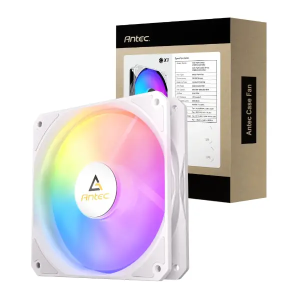 Antec P12 Pwm 120Mm Argb Reverse Case Fan - White 1