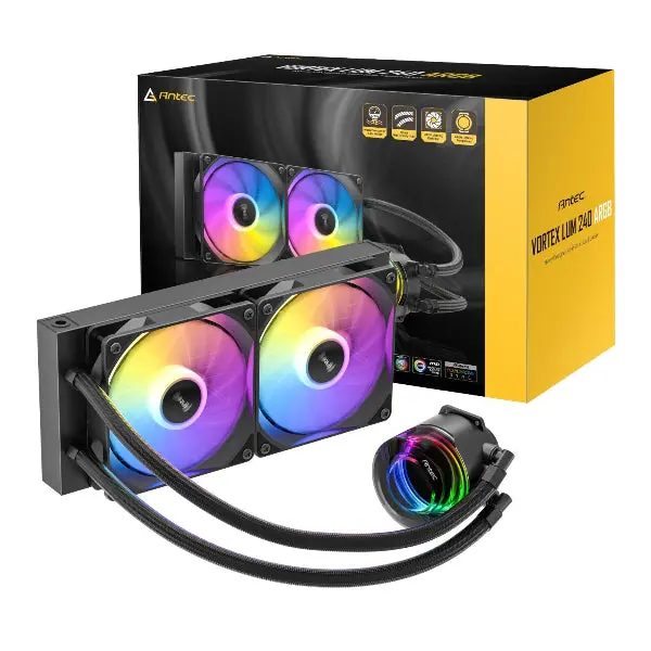 Antec Vortex Lum 240 Argb Aio Cpu Liquid Cooler – Black 1