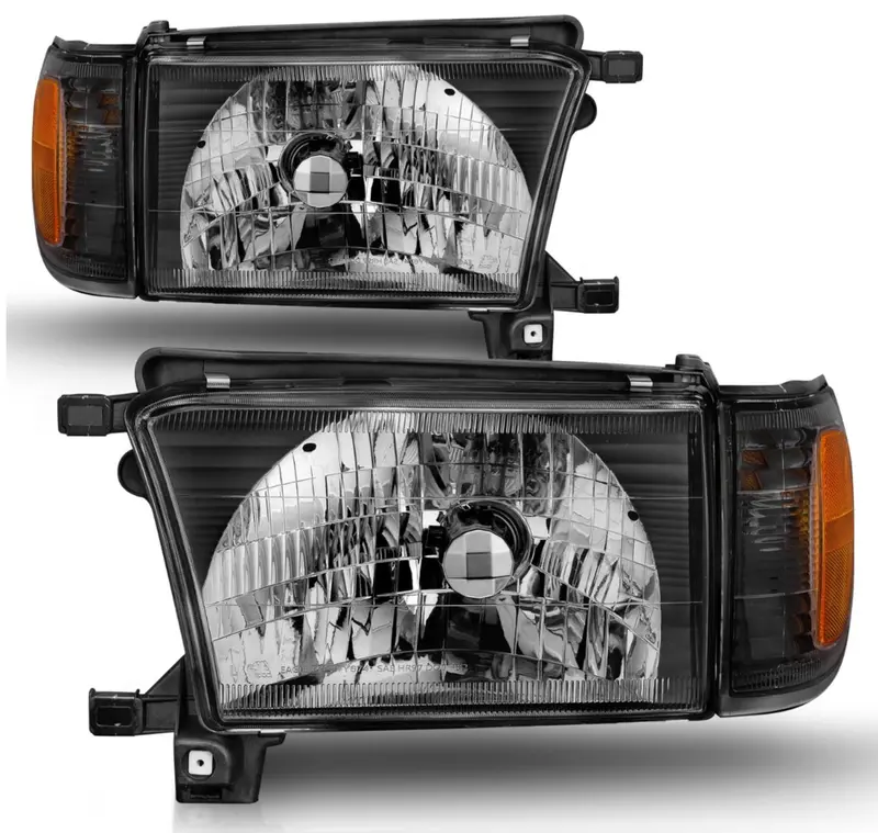 Anzo 1999-2002 Toyota 4Runner Crystal Headlights Black W/ Corner Light 2Pc 1