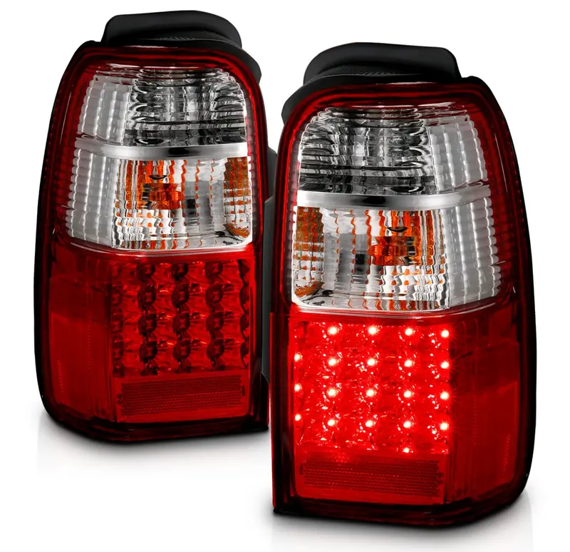 Anzo 2001-2002 Toyota 4Runner Led Tail Lights Chrome Red/Clear 1