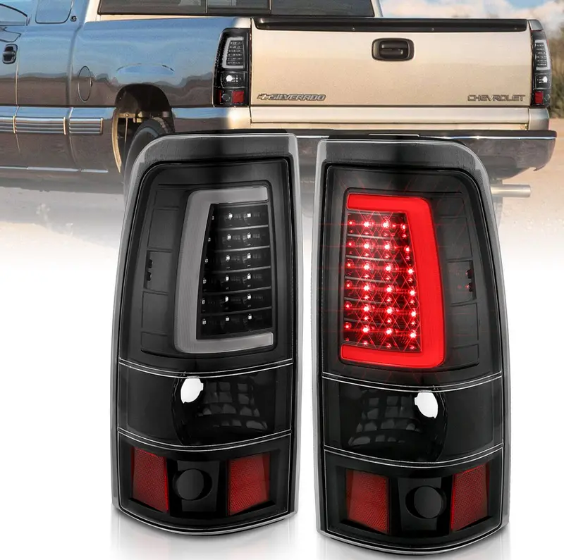 Anzo 2003-2006 Chevy Silverado 1500-2500-3500  Single Rear Wheel / 07 Classic Single Rear Wheel Led Tail Light Plank Style In Black Housing (Does Not Fit Dually Models) 1