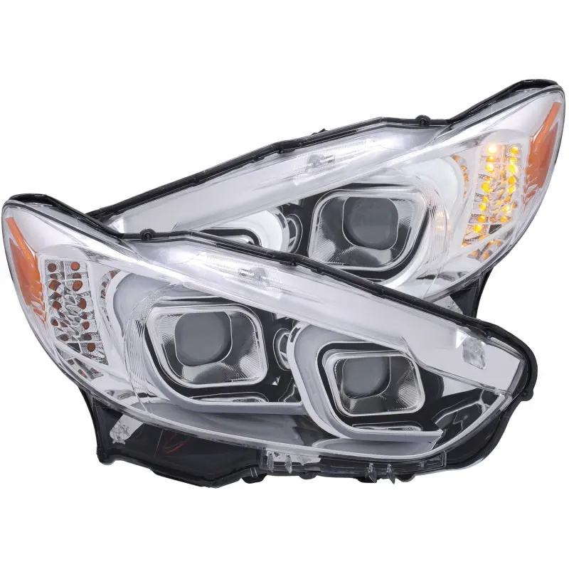 Anzo 2014-2015 Mazda 6 Projector Headlights W/ Plank Style Design Chrome 1