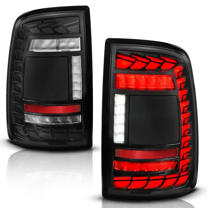 Anzo 2019-2024 Ram 2500/3500 Full Led Sequential Tail Lights Black Clear Lens (Fits All Models) 1